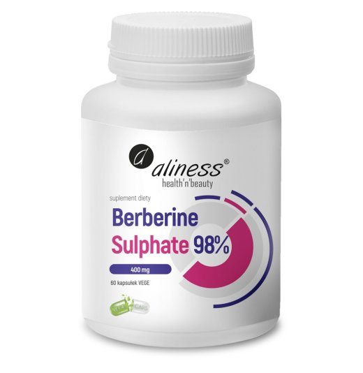 ALINESS Berberiinsulfaat 98%, 400 mg toidulisand, 60 kapslit
