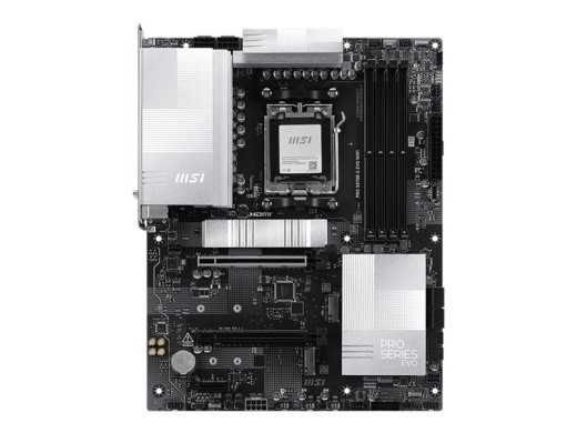 MSI PRO X870E-S EVO WIFI Processor family AMD Processor socket AM5 DDR5 Supported hard disk drive interfaces SATA, M.2 Number of SATA connectors 4