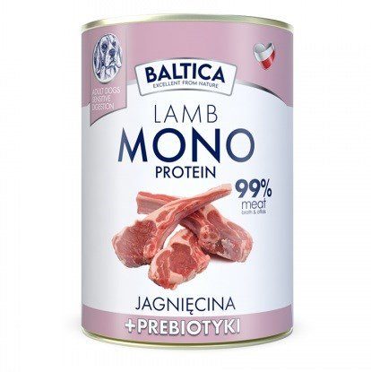 BALTICA Nutraceutic Monoprotein Lamb with prebiotics - 400g wet dog food