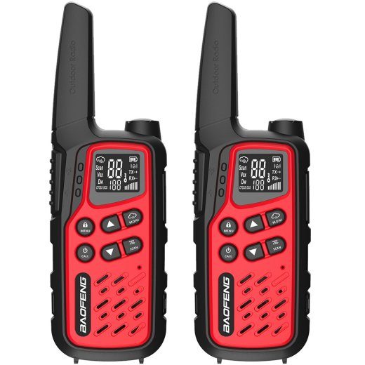 Baofeng BF-T25E raudonas belaidis pokalbis, 2 vienetai