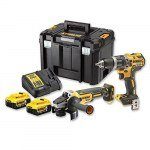 DeWalt Tööriistakomplekt DeWalt DCK2080P2T-QW (DCD796 + DCG405) 18V 2x5.0 Ah aku
