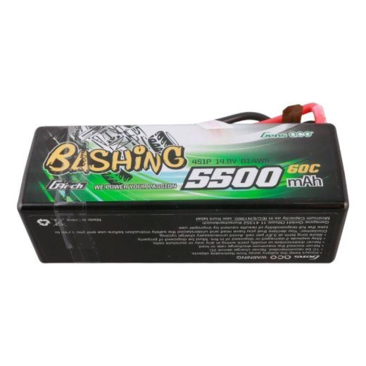 Gens ace G-Tech 5500mAh 4S1P 14.8V 60C HardCase RC auto Lipo Battery