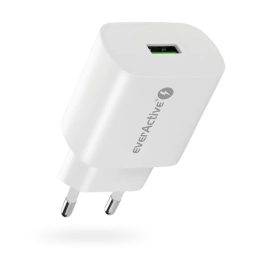 1x USB Quick Charge 3.0 18W White Charger