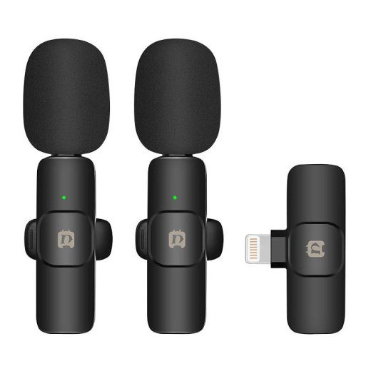 Puluz PU3150B Lavaliinijuhtraadio Mikrofon Lightning tüüp.