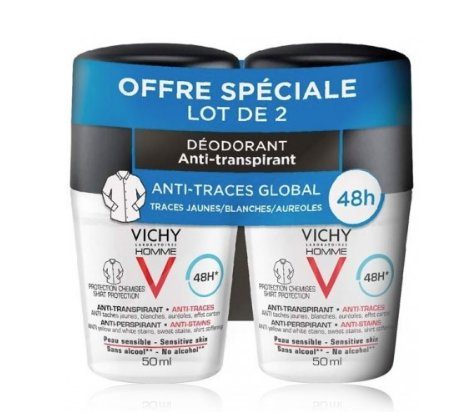 Vichy Homme 48H Anti-Perspirant 2 x 50 ml