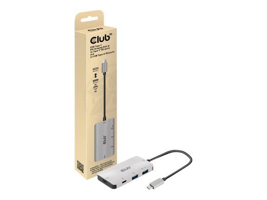 Club 3D CSV-1543 USB-C hub 4 porti hall
