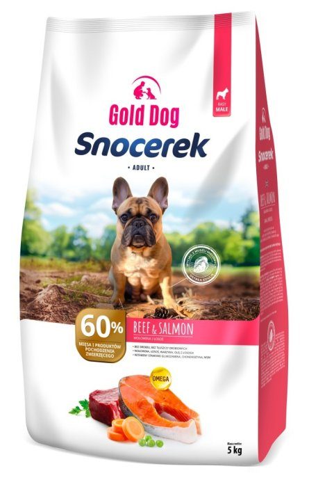 GOLD DOG Snocerek Small breeds beef and salmon - kuiv koeratoit - 5kg