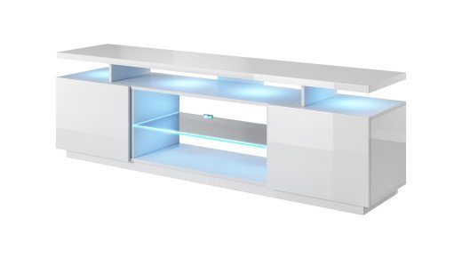 RTV kapp EVA 180x40x56 valge/valge läikiv