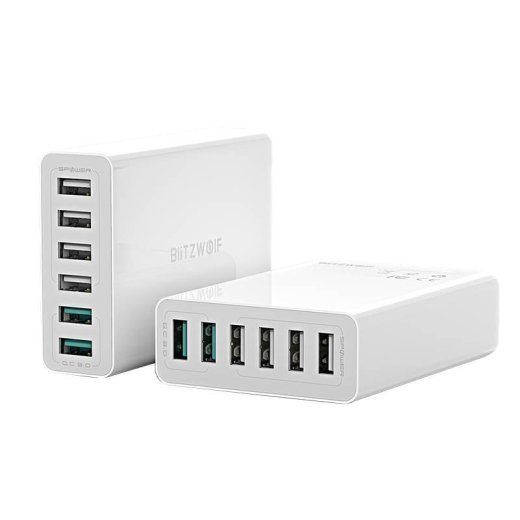 Blitzwolf BW-S15 6x USB laadija, QC 3.0, 60 W (valge)