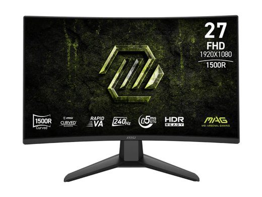 MSI MAG 274CF X24 27 colių Rapid VA 1920 x 1080 (Full HD) HDMI DisplayPort 240Hz Monitorius