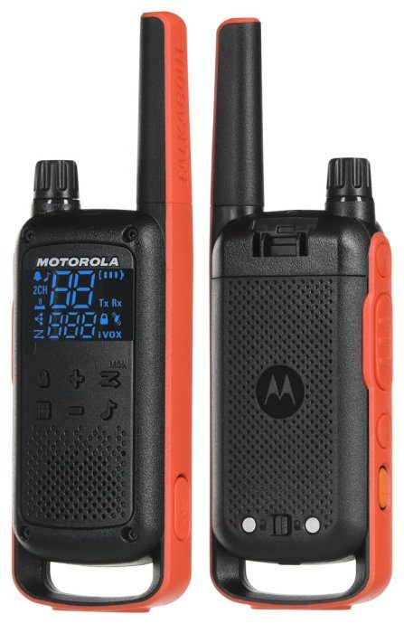 Motorola T82 Twin Pack Kahepoolne raadio 16 kanalit must, oranž