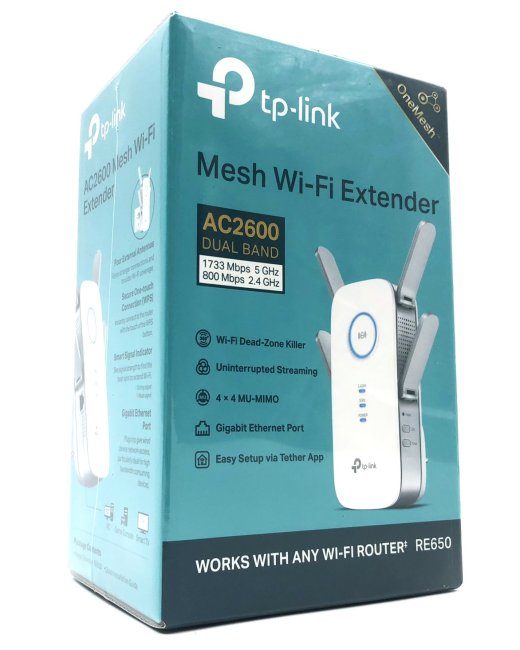 TP-Link AC2600 Wi-Fi diapazono plėtiklis RE650 išorinis