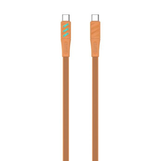 Havit CB6254 - USB Type C kuni USB Type C laadimiskaabel, 1 m (oranž)