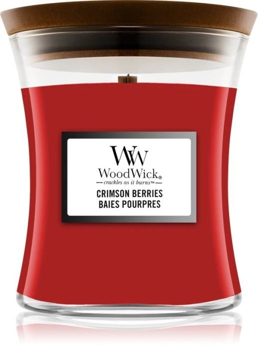 Keskmine aroomikandel WOODWICK Keskmine kellukandel Crimson Berries 275 g, 1 tükk