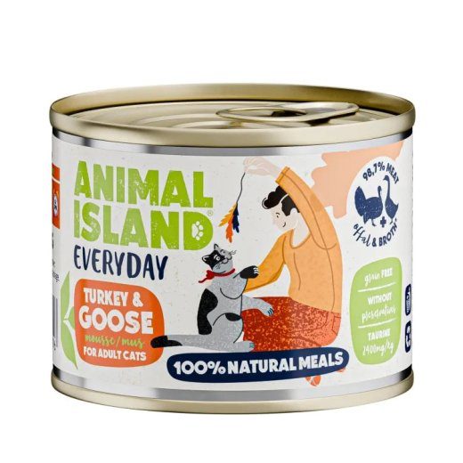 ANIMAL ISLAND Everyday Küülik ja hani - märgkassitoit - 200g