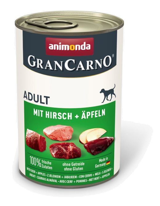 ANIMONDA GranCarno Adult Pork with venison and apple - niiske koeratoit - 400g