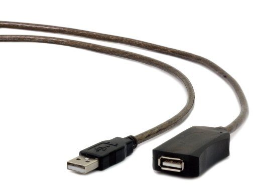 Gembird USB A/USB A M/F 10m USB kaabel USB 2.0 Must