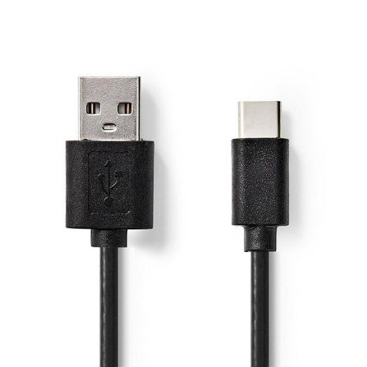 Nedis CCGT60600BK20 USB 2.0 USB-A isend USB-C™ isend 480 Mbps 2 m
