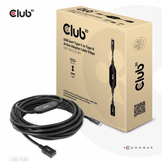KABEL USB-C TO USB 10M/M/F CAC-1538 CLUB3D