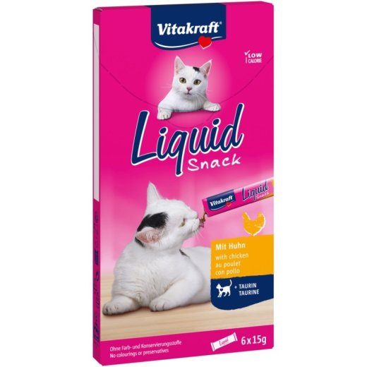 VITAKRAFT Vedelik Suupiste Kanapart - kassitoitude lisand - 6 x 15g