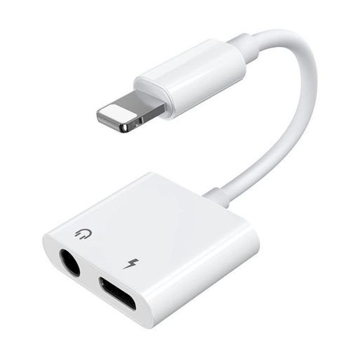 Joyroom S-Y104 Adapter Lightning kuni Lightning/ 3,5mm Mini Jack, 0,12m / Valge