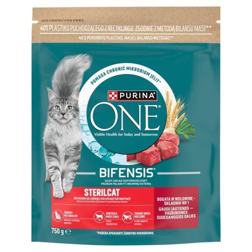 PURINA One Bifensis Sterilcat rich in beef - kuiv kassitoit - 750g