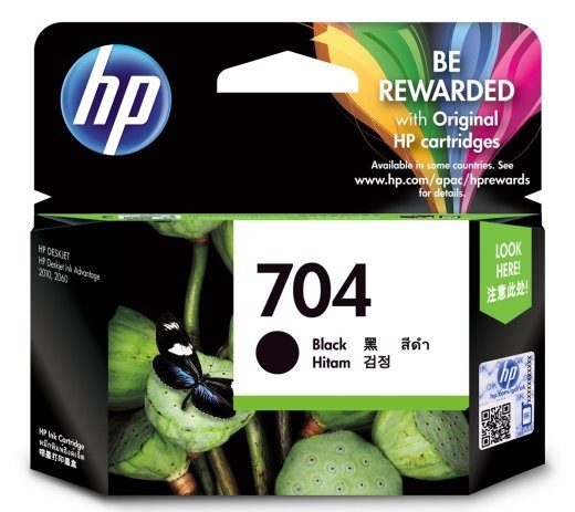 HP 704 Originaal Must 1 tk