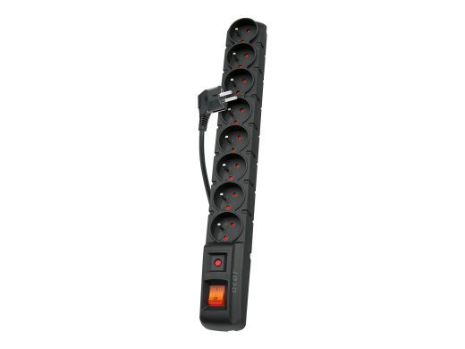 acar S8 Ülepinge kaitse 8-pistikupesa 10A Must 3m