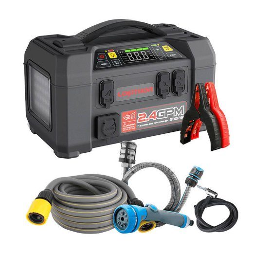 Lokithor AW401 hüppamisstarter / booster 2500A + Powerbank 20000mAh + kompressor + tulehelik + võimsuspesu 5-in-1 seade