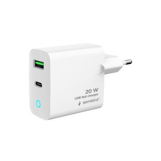 LAETJA USB 20W 2PORT/TA-UC-PDQC20L-W-01 GEMBIRD