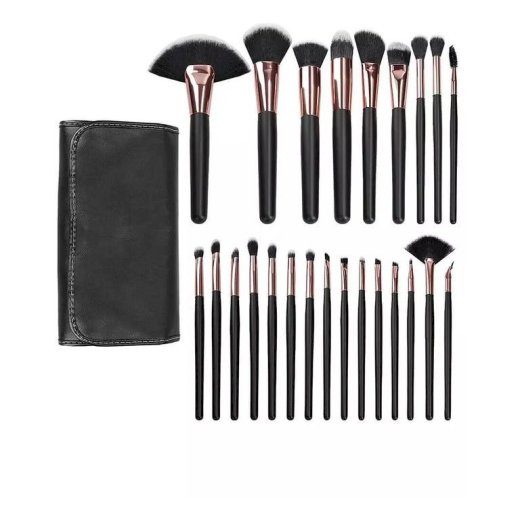 MIMO Makeup Brush Set Black 24 Pcs