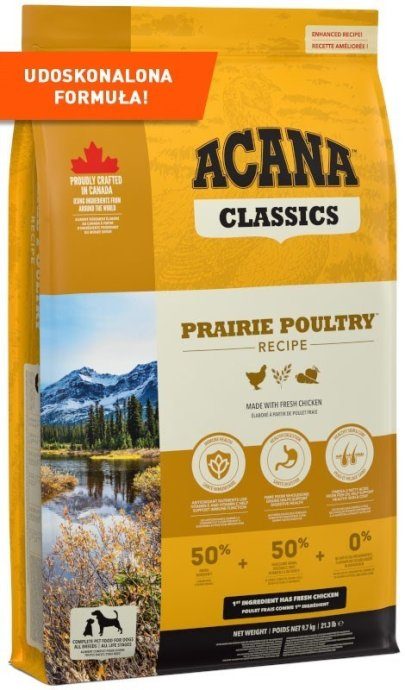 ACANA Classics Prairie Poultry - kuiv koera toit - 9,7 kg