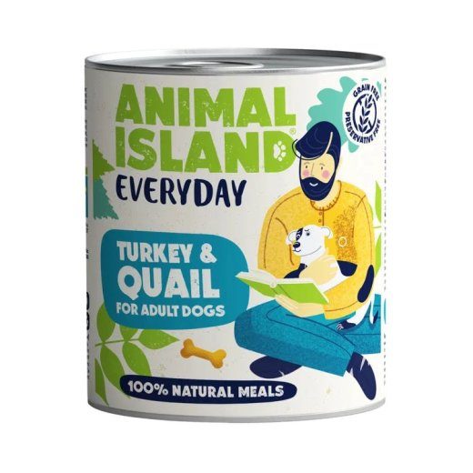 ANIMAL ISLAND Everyday Turkey and quail - niisked koera toidud - 800g