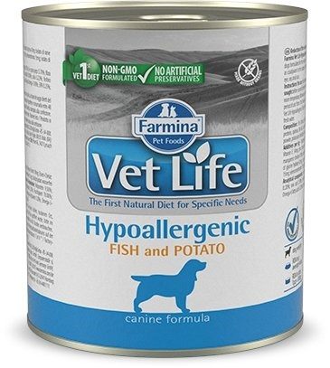 FARMINA Vet Life Kassihüpoallergeenne Kala&Kartulid – täiskasvanud koeramäärdunud toit 300 g