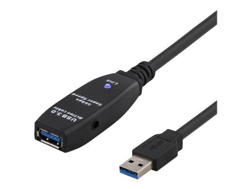 DELTACO USB3-1001 USB pikaühendusega kaabel 3m must