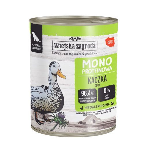 WIEJSKA ZAGRODA Mono Duck Wet Dog Food - 800g