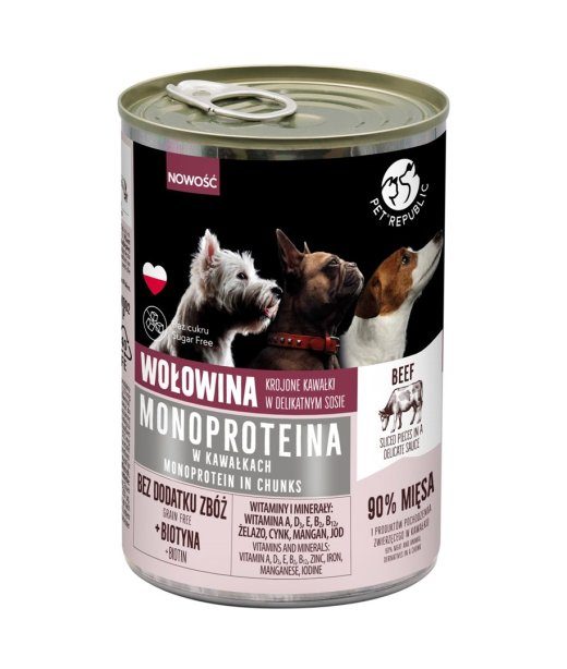 Pet Republic monoproteiiniline veise märgkoeratoit 400g