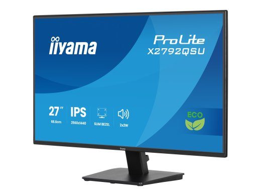 IIYAMA X2792QSU-B1 27inch IPS 4-side slim bezel Green Choice EyeComfort / EyeSafe 2.0 2560x1440 120Hz 1500:1 350cd/m Speakers HDMI