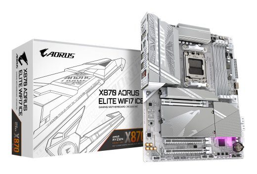 Mainboard GIGABYTE AMD X870 Socket AM5 ATX RAM DDR5-SDRAM 4xSlots On-board graphics card Yes Wi-Fi Yes Bluetooth Yes 4xNumber of M.2 (M) slots X870