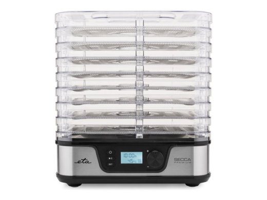 ETA Food dryer ETA930190000 Secca Premium Power 380 W Number of trays 8 Temperature control Integrated timer Silver