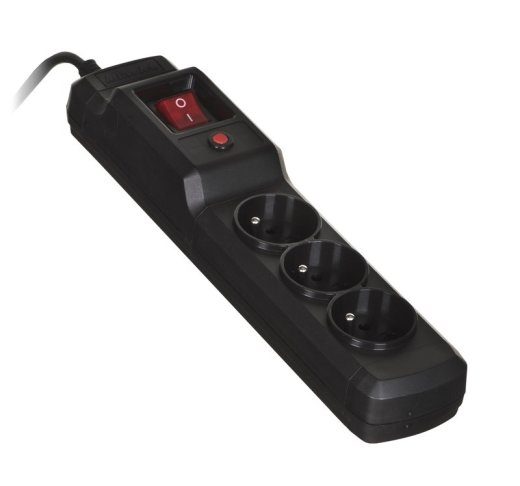 Activejet COMBO 3GN 5M 5M black power strip with cord