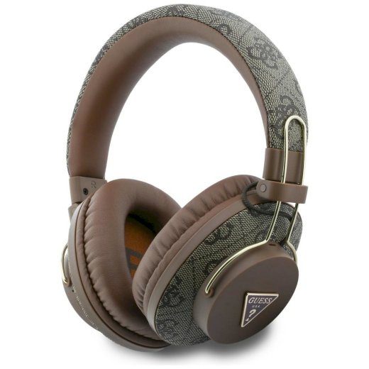 Guess Triangle Logo kõrvapealsed kõrvaklapid Bluetooth ENC / pruun