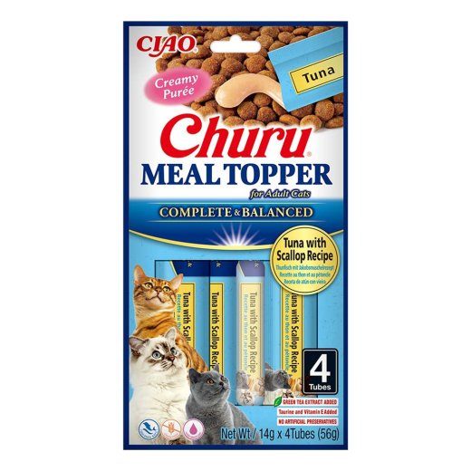 INABA Churu Meal Topper Tuna with scallop - kassilemmikud - 4 x 14g