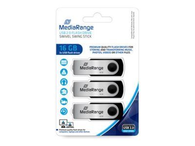 MediaRange 16GB USB 2.0 mäluflash draiver must hall