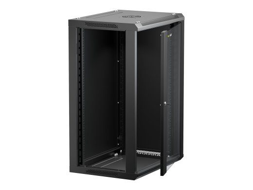 NETRACK 019-180-645-022 sein-/rippkapp 19tolli 18U/450 mm klausuks must eemaldatav külgpaneel
