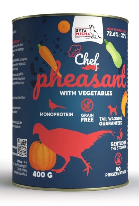 SYTA MICHA Chef Pheasant with vegetables - niiske koeratoit - 400g