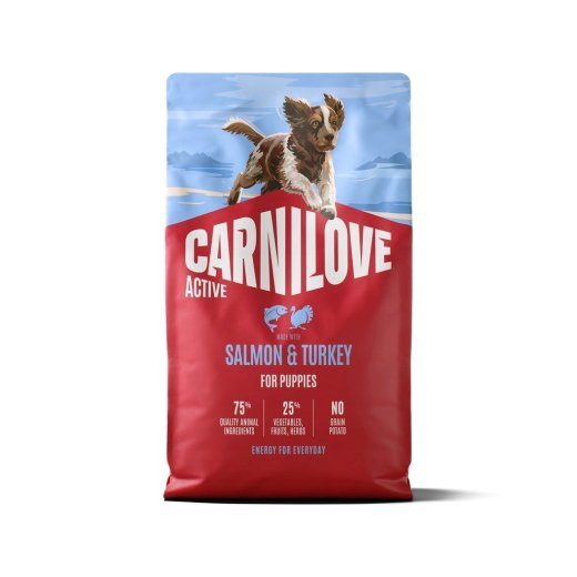 CARNILOVE Active Dog Puppies Salmon&Turkey Kuiv koeratoit 4kg