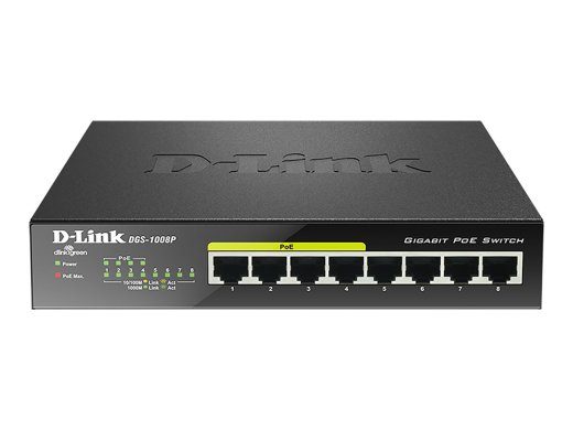 D-Link DGS 1008P 8-Port Gigabit PoE Switch