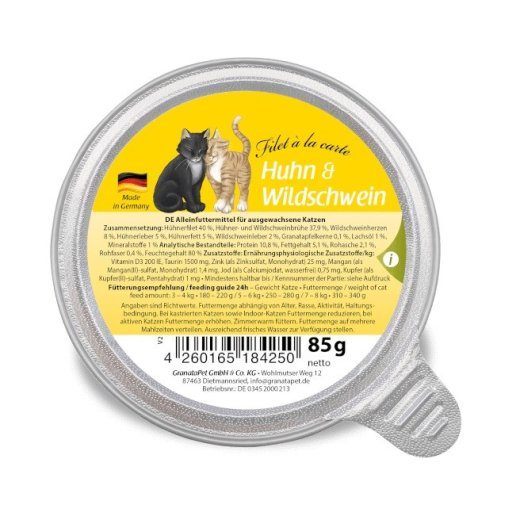 GRANATAPET Filet á la carte Kana metssea lihaga - märgkassitoit - 85g