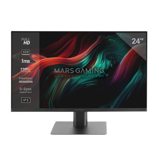 Mars Gaming MV24 kompiuterio monitorius 24" 1920 x 1080 Fast IPS 120Hz 1ms / juodas